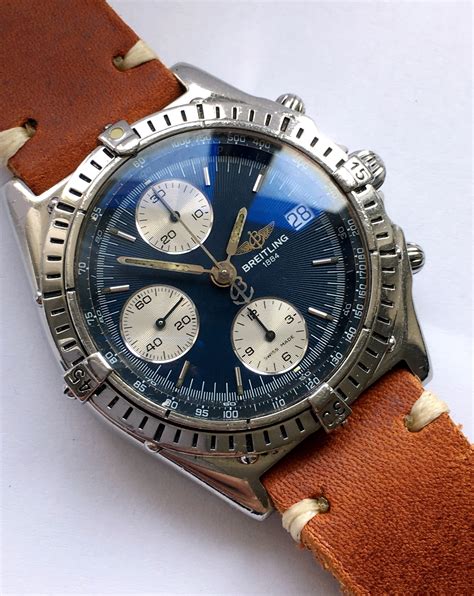 breitling chronomat vintage blue dial compas|Breitling Chronomat 81.950.